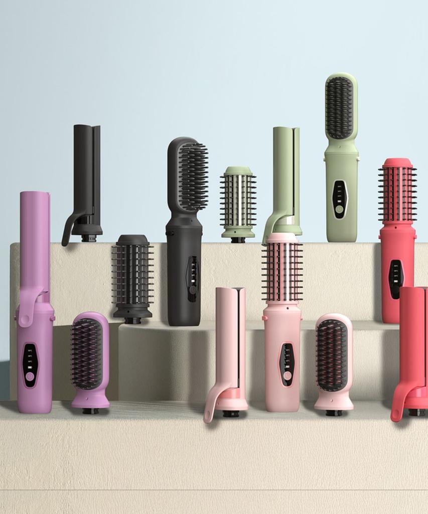 Portable Cordless Dual 3-in-1 Comb Hair Iron ST-DWC100 (Straightening Tool Included)