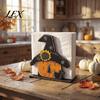 Kitchen Countertop Accessory Halloween Wooden Napkin Holder, Ghost Pumpkin Decorative Tabletop Tissue Dispenser, Trick or Treat Tableware Paper