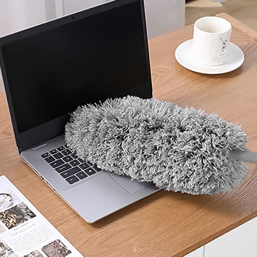 TRADE ONE Handy Mop, Dust Removal, Microfiber, 55cm Long, Great for Cleaning Gap, Living Room, TV Stand, Gray, 30783