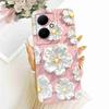 For vivo Y78+ 5G V2271A Case Cream Style Flower Cartoon Silicone Back Cover For Vivo Y78 Plus 5G Phone Cases Bumper