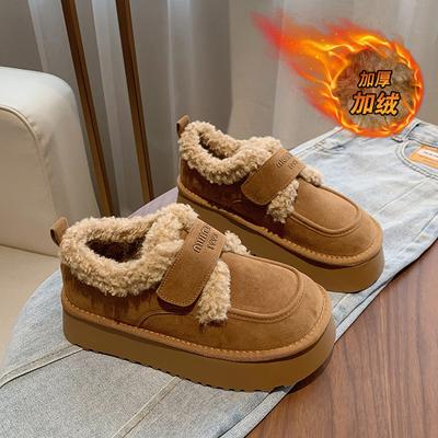 CRLAYDK женские зимние ботинки на платформе, новые зимние ботинки с меховой подкладкой из теплой замши, женские ботинки для увеличения роста