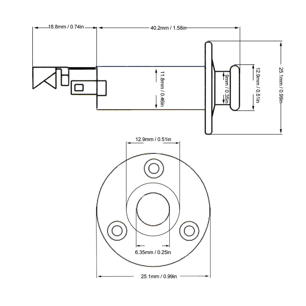 Metal Endpin Output Jack 6.35mm Electric Guitar Output Jack Output Jack Socket  Electric Guitar