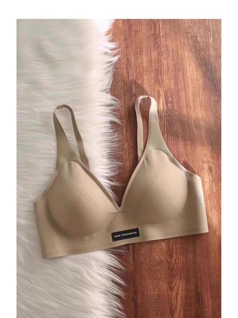 Soft Wireless Push-Up Bra for Women - Thin, Seamless, Side Support, Anti-Sagging, Comfortable Fit