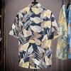 Мужская модная гавайская шелковая быстросохнущая пляжная рубашка с коротким рукавом