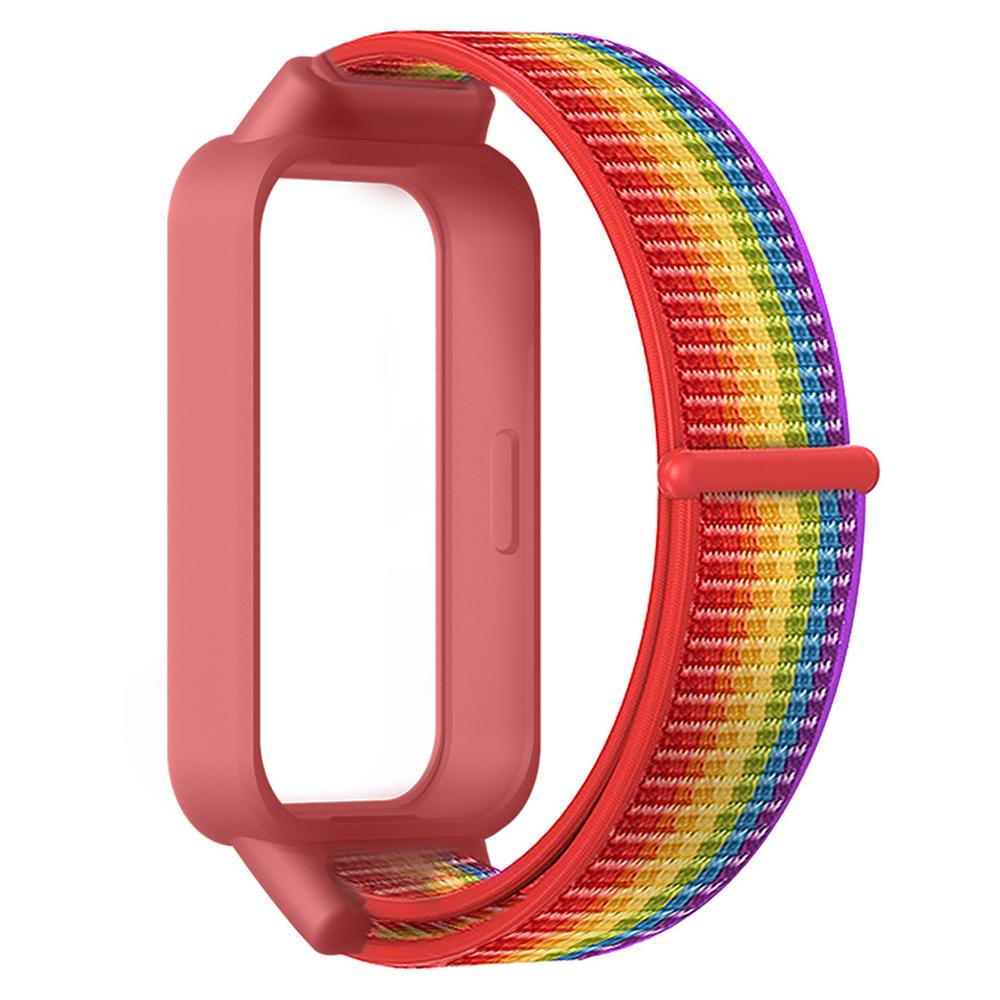 For Xiaomi Smart Band 9 Active/Redmi Band 3 Nylon Strap Magic Tape Design Watch Band
