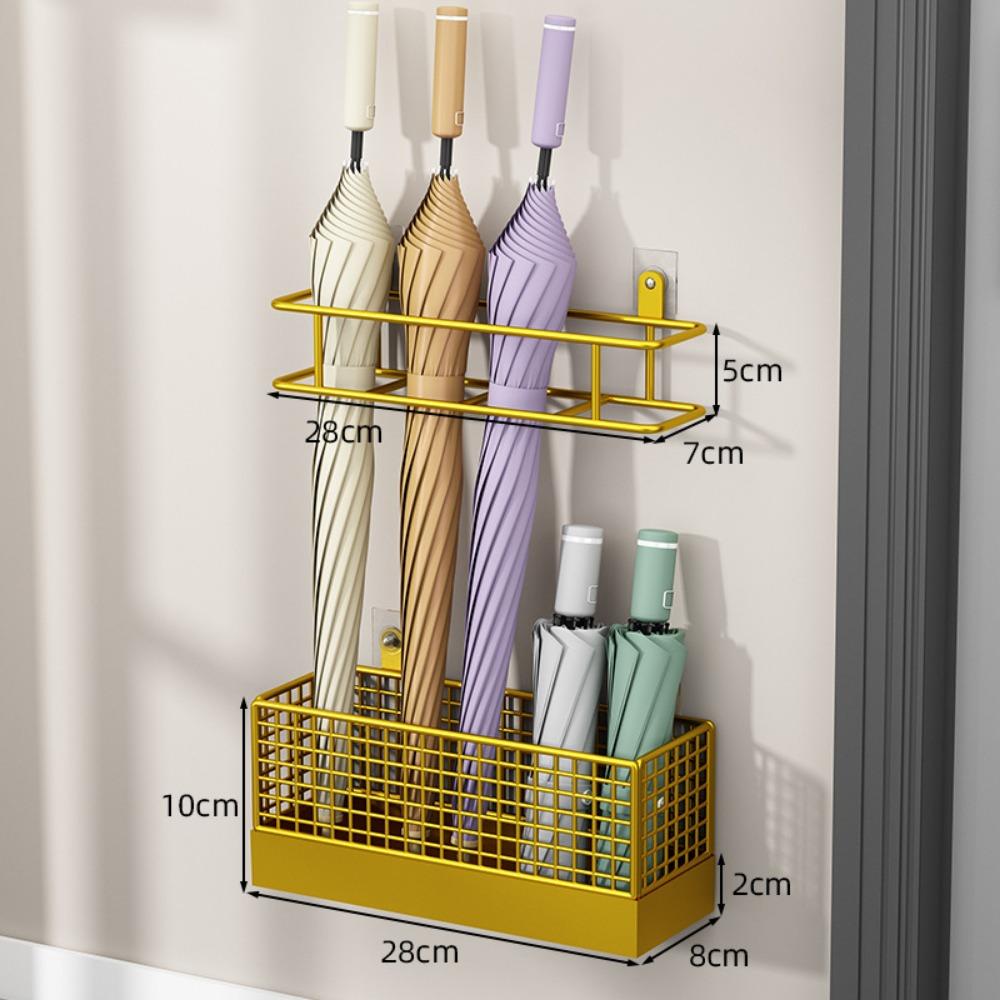 Rust-Resistant Umbrella Holder Wall-Mounted Umbrella Stand Modern Umbrella Storage Rack Dorm