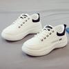 Spring and Autumn New Leather White Shoes Women's Versatile Women's Shoes Comfortable Student Running Sneakers HX-Q