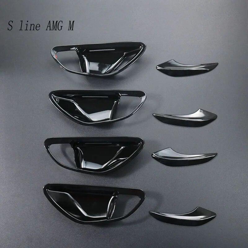 Углеродное волокно, внутренняя дверь, подлокотник, ручка, накладка, дверная чаша, рама, наклейки для Mercedes Benz CE Class W205 W213 GLC X253