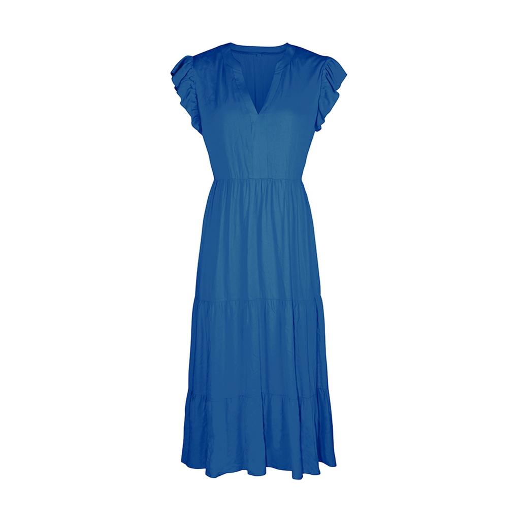 Женское весеннее и летнее платье с v-образным вырезом и крестиком в горошек с кружевным платьем