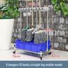 Floor-Standing Stainless Steel Movable Mop and Broom Holder - Punch-Free Bathroom Storage Organizer