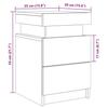 VidaXL Tables de chevet avec LED 2 pcs vieux bois bois d'ingénierie, meuble de chevet, table d'appoint, armoire de lit, 857655