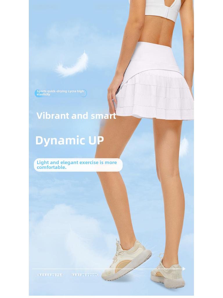 Women's Summer Pleated Tennis Skirt - Sports, Golf, Yoga, Running 2-in-1 Skirt and Shorts