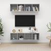 VidaXL Wall-mounted TV Stands 2 Pcs Concrete Grey Chipboard