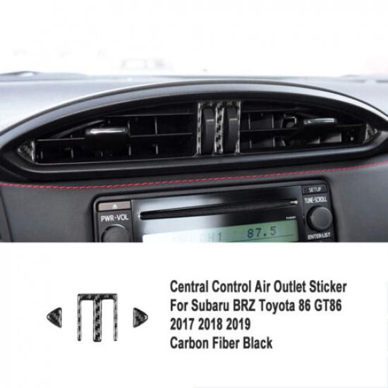 Carbon Fiber Central Air Vent Outlet Trim Cover for Subaru BRZ for Toyota 86 17+