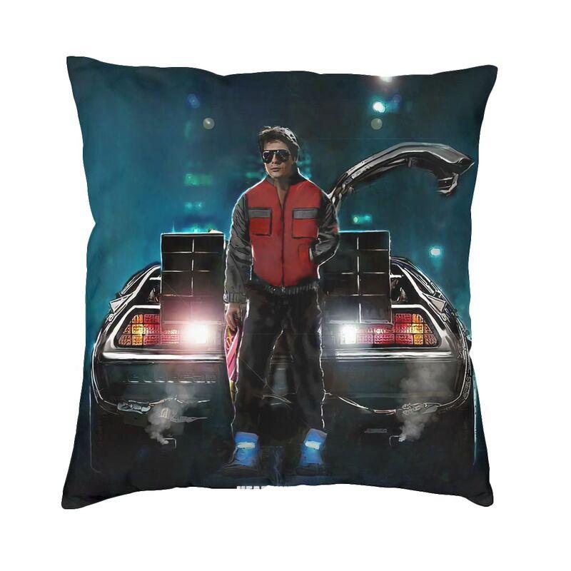 Soft Save The Clock Tower Throw Pillow Cover Decoration Custom Square Back To The Future Cushion Cover 40x40 Pillowcover