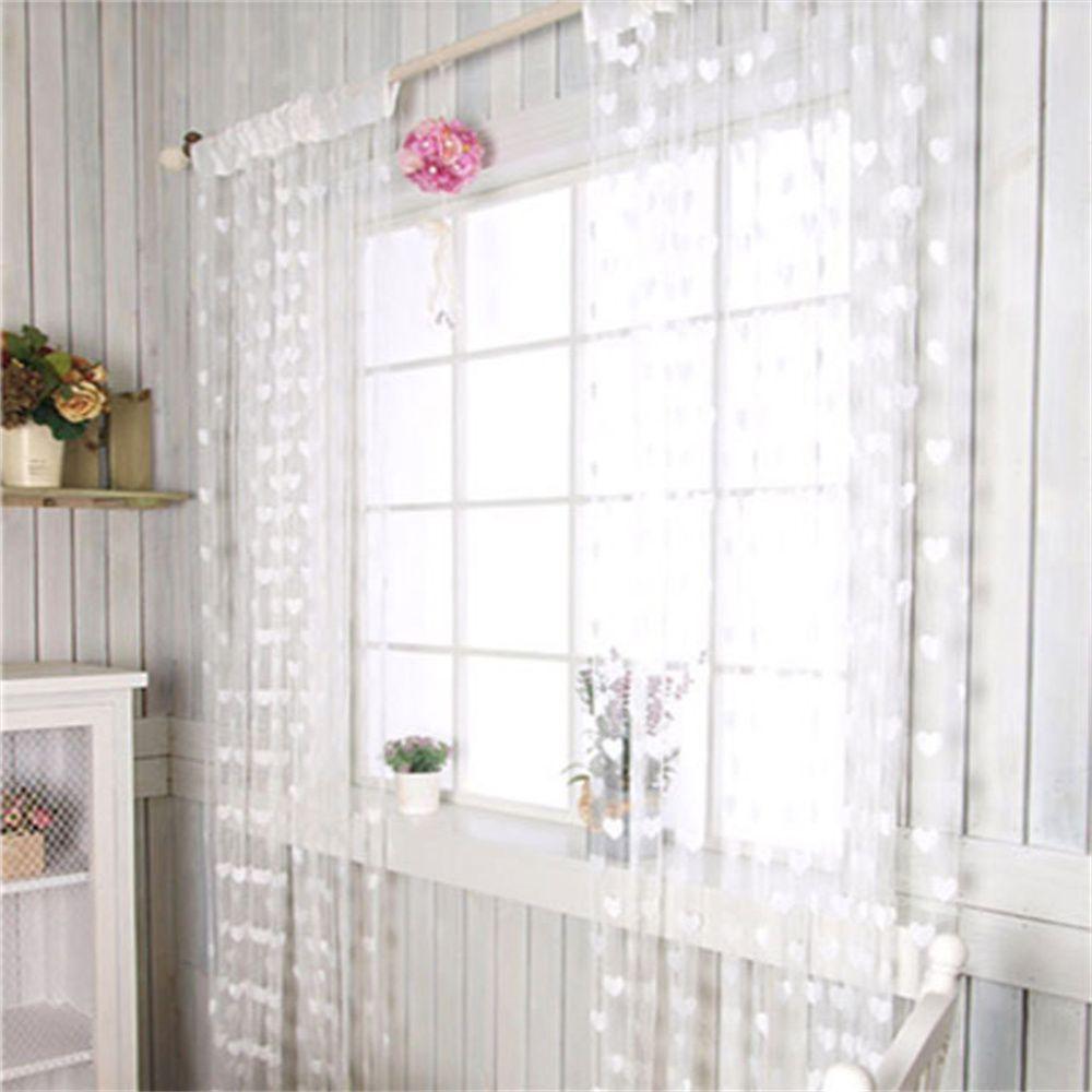 Romantic Living Room Heart-shaped Cord Curtain Door And Window Curtain Tassel Line Curtain