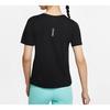 Nike Женский топ для бега City Sleek Dri-Fit с коротким рукавом, черный CU3235-010