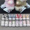 1 Pair Doll Shoes Mini Lace-Up Canvas Sneakers for 17cm Dolls Fingerboard Mini Finger Shoes Toy Accessory Realistic Design Creative Gift