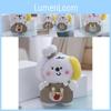 Plush Sweet Small Dog Keychain Cartoon Doll With Adorable Bib Designs For Gifts