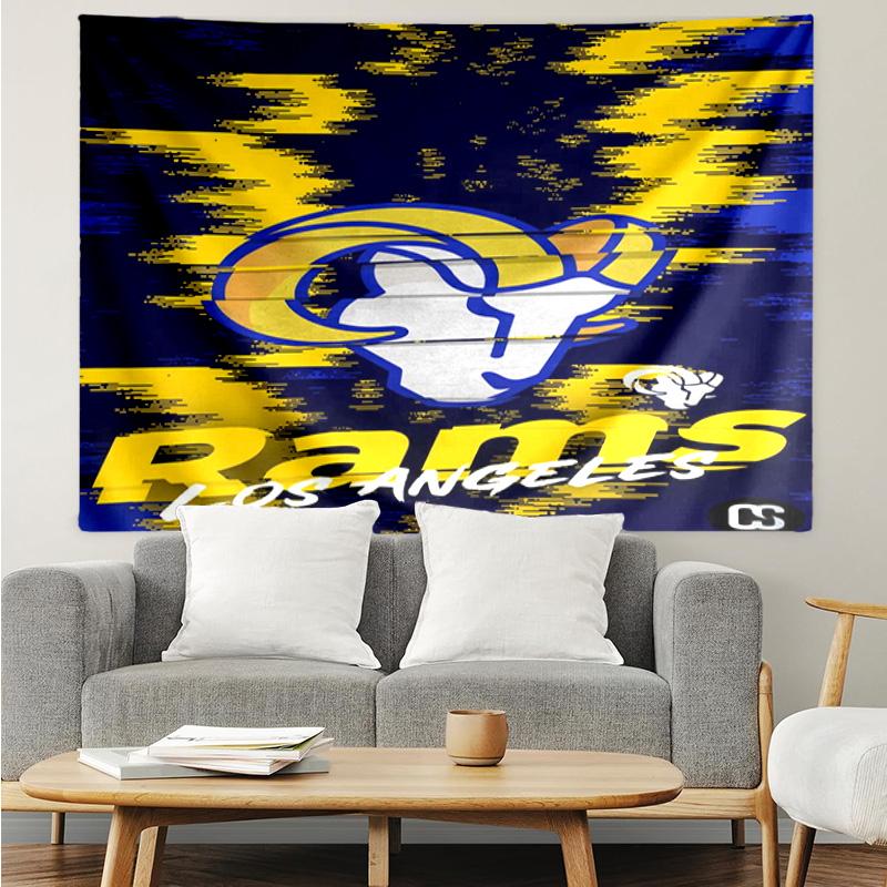 Rams Football Team Spirit Printed Printed Tapestry, for Bedroom,Livingroom, dormitory, Large Wall Decor, Fabric Decor Fan Birthday Gifts