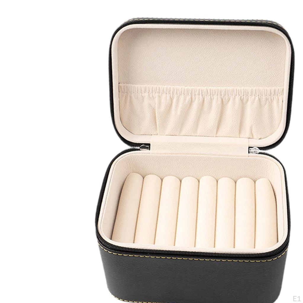 7 Compartment Bangle Storage Box Velvet Lining Jade Display Case for Engagement Craft Shows