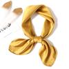 Simple Solid Color Scarf Female Imitation Silk Small Square Scarf 70Cm Basic Style With Shirt Professional Scarf Tied Hair