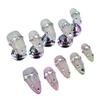 Press-On Nails Retro Chinese Style Acrylic Nail Tips With Rhinestone Beads Chain Decor