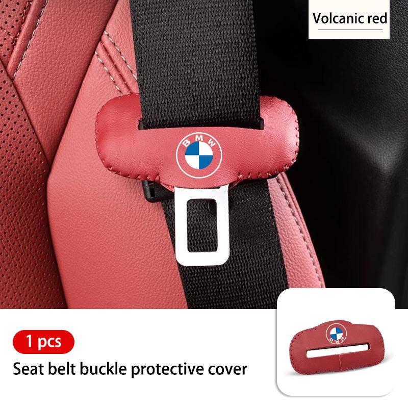 BBIX7 Leather Car Seat Belt Buckle Plug Protector Anti-Scratch Clip For BMW G30 G20 M3 M5 E91 E92 E93 E36 E70 X3 X4 X5 X1 E39 F30