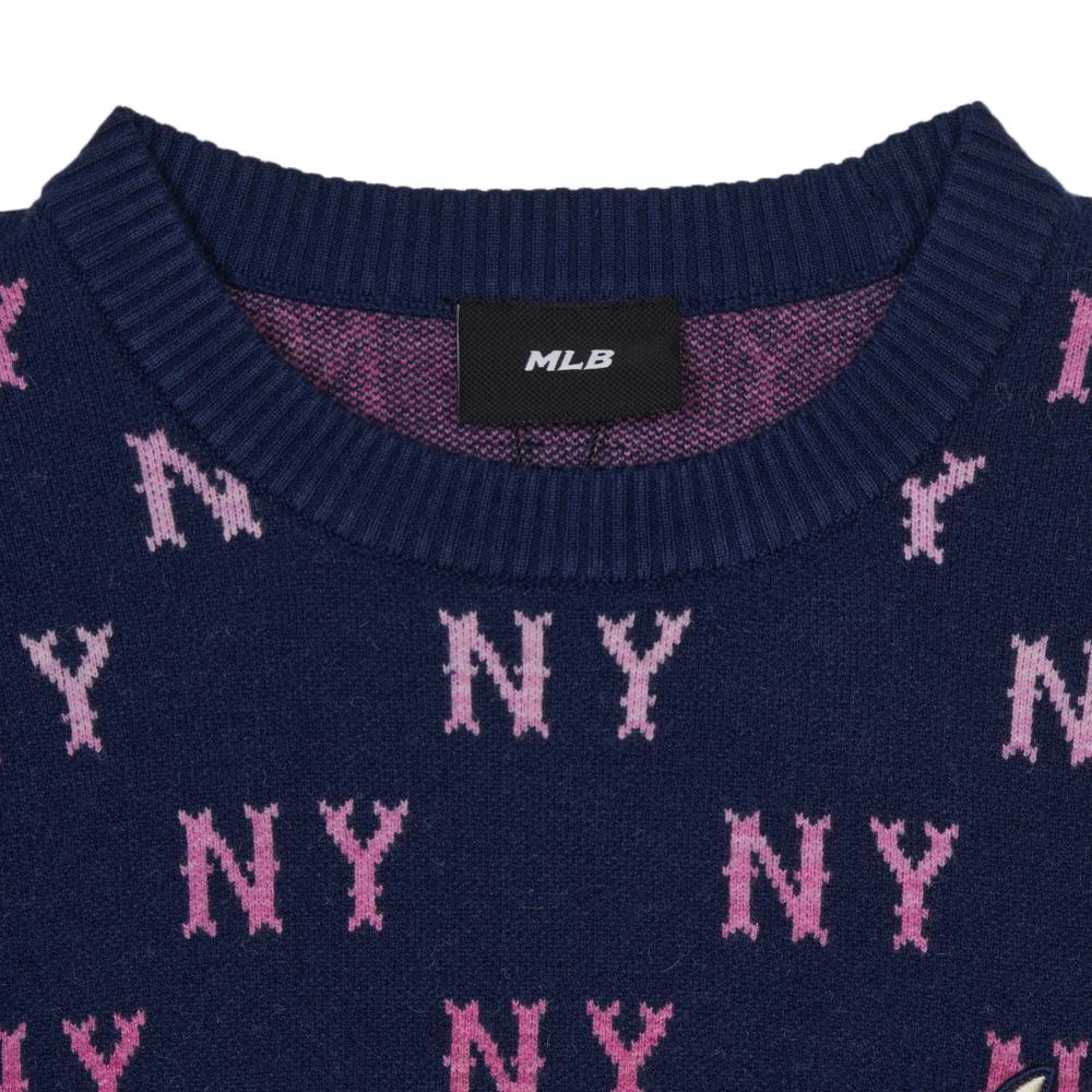 MLB New York Yankees Knitwear Unisex Light Marine Blue 3AKPM0144-50NYL