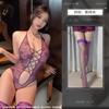 Sexy neck free lace onesie waist perspective temptation empty tight sexy lingerie women