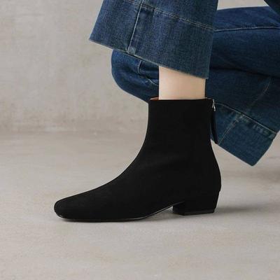 Новая женская обувь: Универсальные ботинки на осень и зиму, эластичные ботинки, ботильоны на платформе