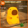 Cute Capybara Silicone Light for Children with a Small Night Light Gift USB Rechargeable Animal Touch Bedside Sleep Light