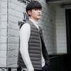 Mens Lightweight Down Vest Inner Layer Thin Winter Jacket No Collar Casual Outerwear
