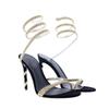 Summer Crystal Pendant Sandals Rhinestone High Heels 10cm Open Toe Women 'S Shoes Party Wedding Bridal Shoes Big Size 34 -43