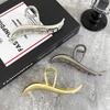 1pc Minimalist Metallic Wave Hair Claw Clips Tones Sleek Curved Design Perfect Effortless Updos Daily Looks Hair Accessories