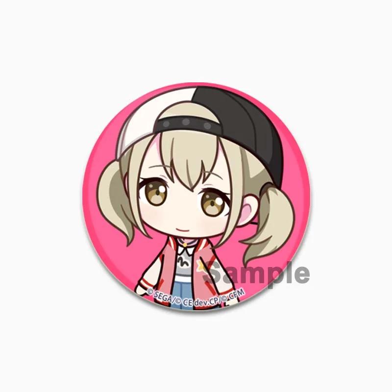 32/44/58mm Hatsune Miku Brooches On Backpack Cosplay Cartoon Badge Saki Tenma Honami Mochizuki Enamel Pins Accessories Gift Jewelry