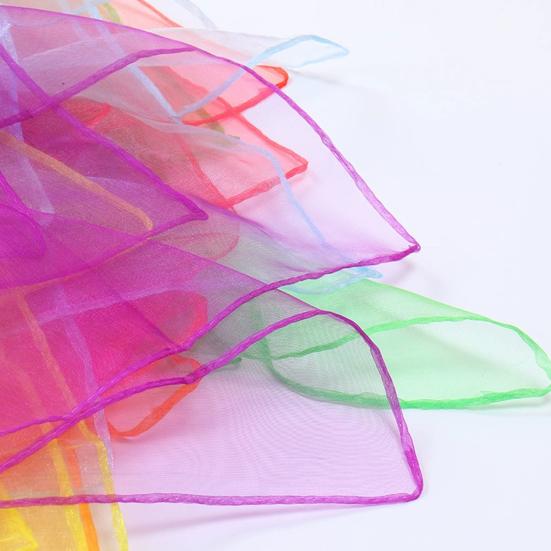 Yousheng 10 шт. танцевальные шарфы жонглирующие шарфы моющиеся многоцелевые детские движения обучение образование красочные шарфы музыкальные аксессуары