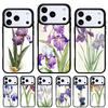 Чехол для телефона 'Голубой ирис' для iPhone 17 16 15 14 13 Pro Max Задняя крышка для 12 11 Pro Coque