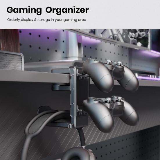 Подставка для игровой гарнитуры, держатель контроллера, вращающийся на 360 градусов универсальный игровой аксессуар для ПК, подставка для контроллера, подставка для хранения гарнитуры