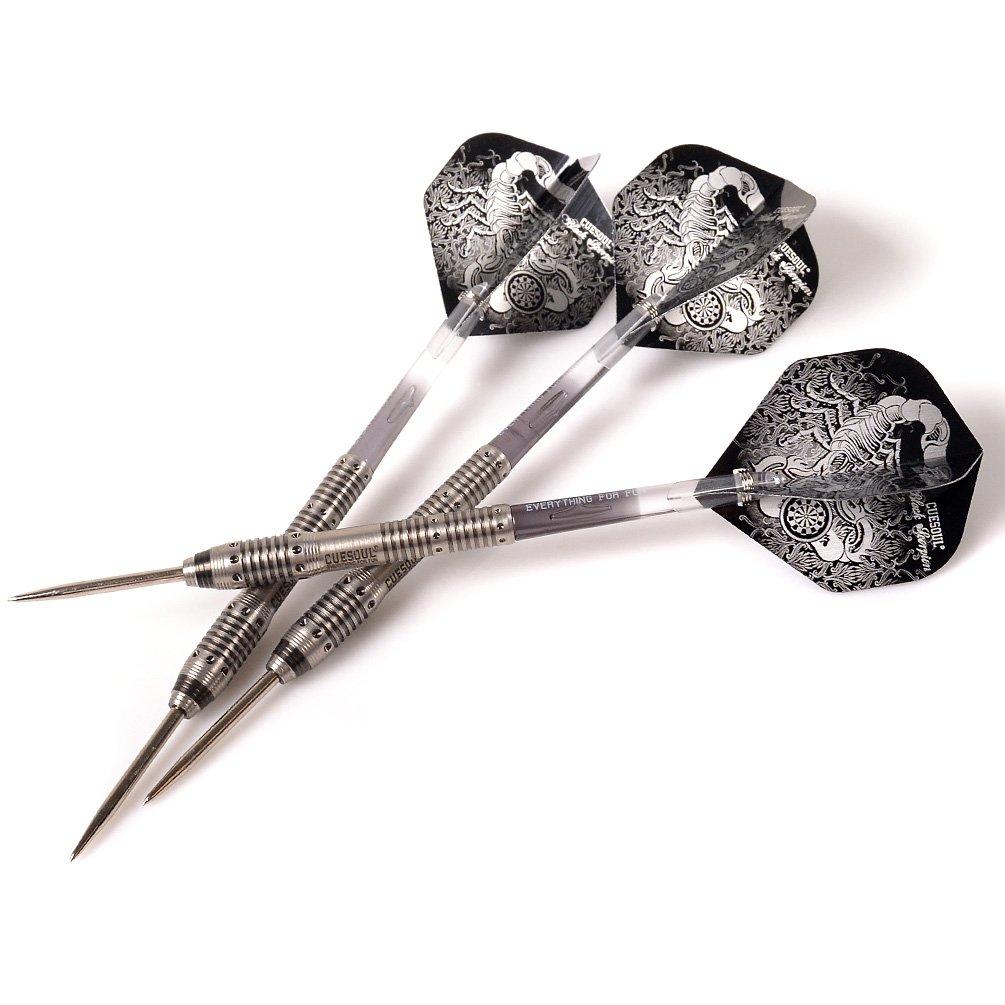 CUESOUL BLACK SCORPION SERIES 24g Tungsten Steel Tip Darts Set with Titanium Coated Barrels (CSBS-M2301)