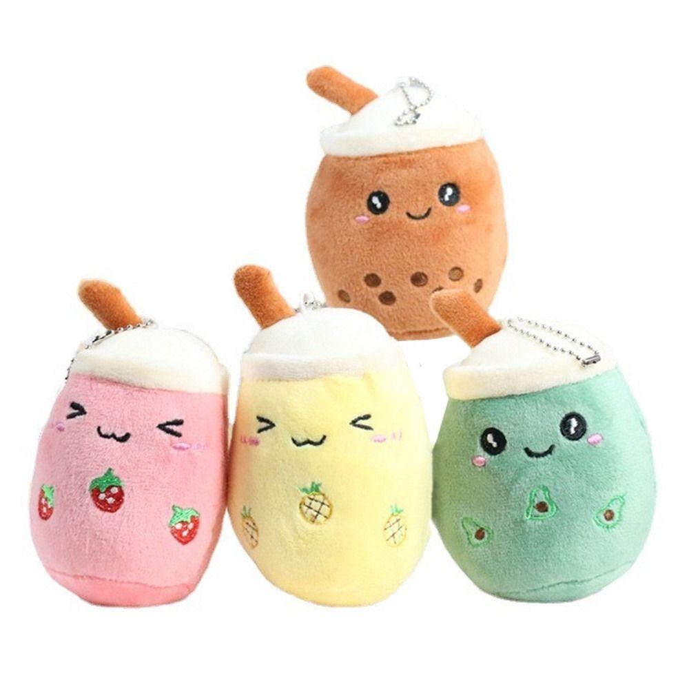 Fruit Tea Milk Tea Keyring Plush Doll Boba Doll Plush Toys Bubble Tea Keychain Birthday Gifts