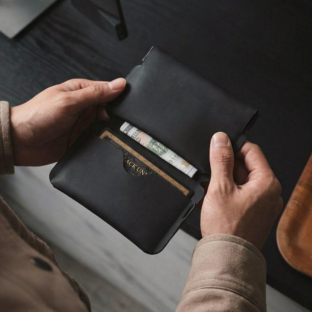Портативный Мини Складной Кошелек Магнитная Застежка Держатель для ID Визиток EDC Сумка для Повседневного Ношения