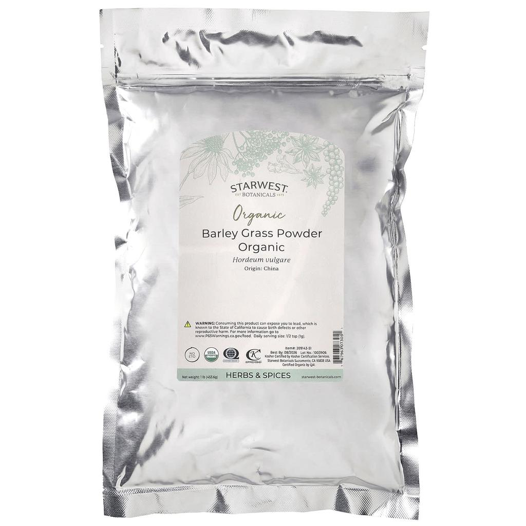 Barley Powder, Organic, 453.6G(1Lb)