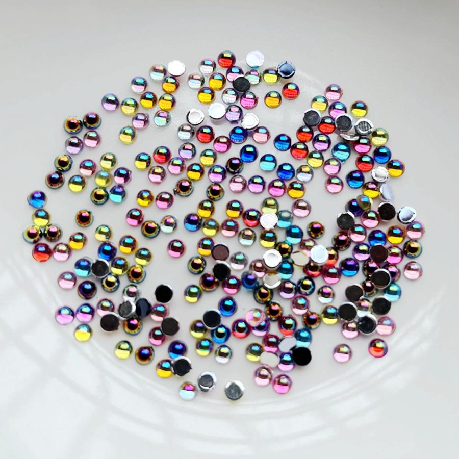 200 шт. красивые 3 мм смешанные полукруглые стразы для ногтей «сделай сам», декоративные аксессуары для изготовления ювелирных изделий
