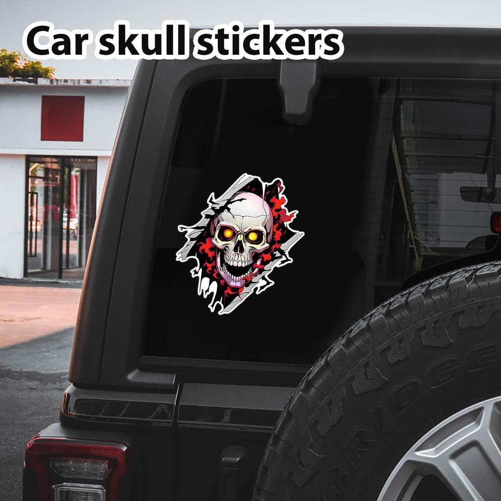 Mdikawe Skeleton Head Sticker, American Skull Car Sticker | Skeleton Head Decal for Truck