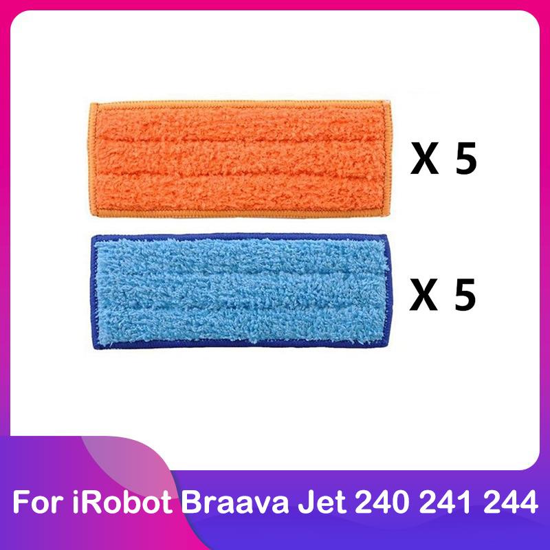 Подходит для iRobot Braava Jet 240 241 244 Заменяемая моющаяся тряпка Влажная / Сухая / Влажная накладка для мытья полов / Подметания Для запчастей пылесоса