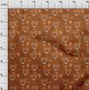 oneOone Cotton Flex Brown Fabric Kids Animal Diy Clothing Quilting Fabric Print Fabric By Yard 40 Inch