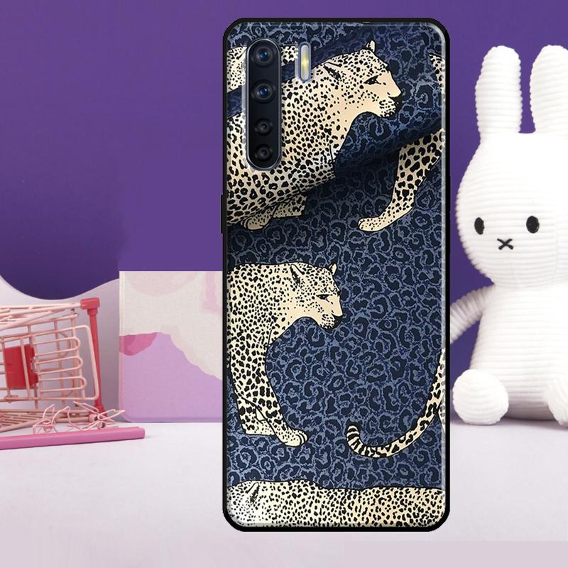 Модный чехол с леопардовым принтом для Oppo A54 A74 A94 A80 A60 A40 A18 A38 A58 A78 A98 A96 A76 A16 A15 A17 A57 A77 A5 Pro