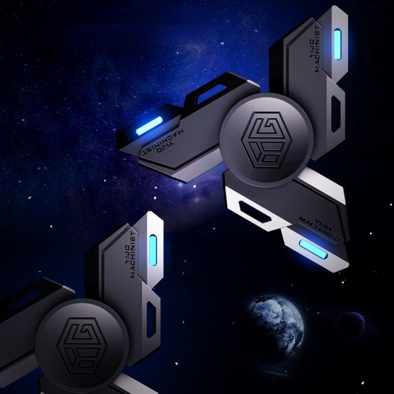 Fingertip Gyro Luminous Metal Alloy Smart Fidget Spinner Desk Hand Stress Relief Toys for Adults