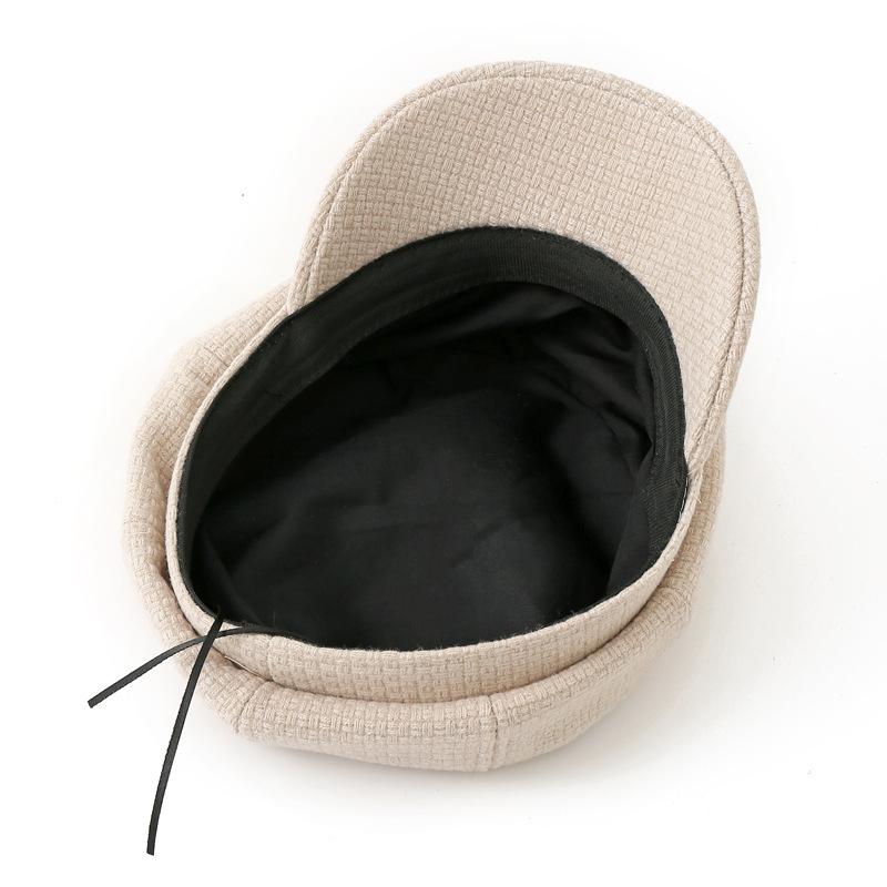 Корейская версия новой осенне-зимней шляпы для женщин, модная универсальная бейсболка в британском стиле с металлическим логотипом, ретро-литературная восьмиугольная шляпа, тренд